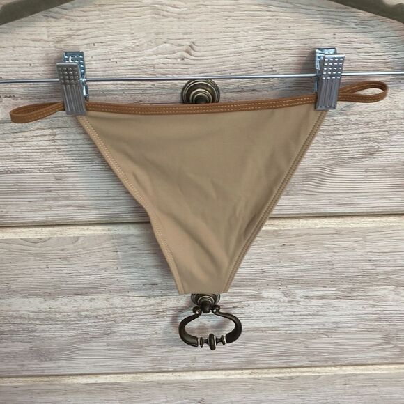 Tribe Kelly, The Second String Bikini Bottoms, Color: Taupe, Size S - Picture 4 of 7